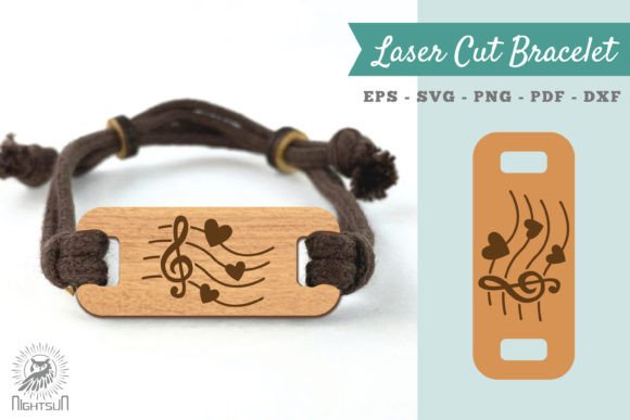 Download Love Music Laser Cut Bracelet SVG - Bracelet Collection