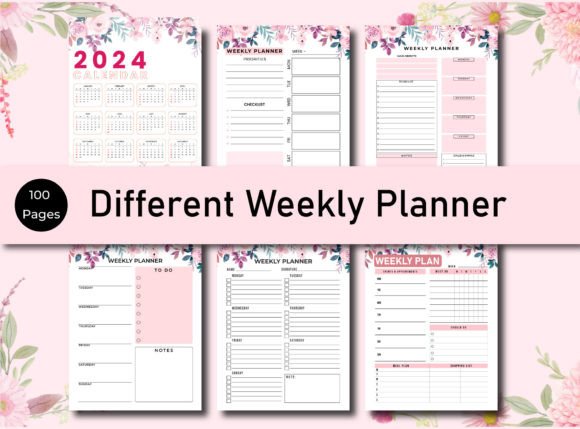 Download 2024 Weekly Planner with Calendar KDP - 2024 weekly planner Collection