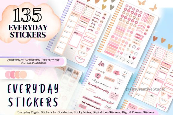 Download Pink Digital Stickers Set Bundle - Premium Resources
