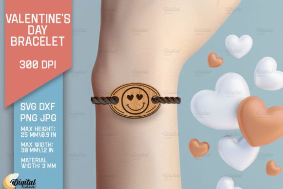 Download Valentine's Day Bracelet Laser Cut SVG - Bracelet Collection