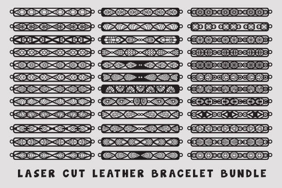 Download Leather Bracelet Laser Cut SVG Bundle, - Bracelet Collection