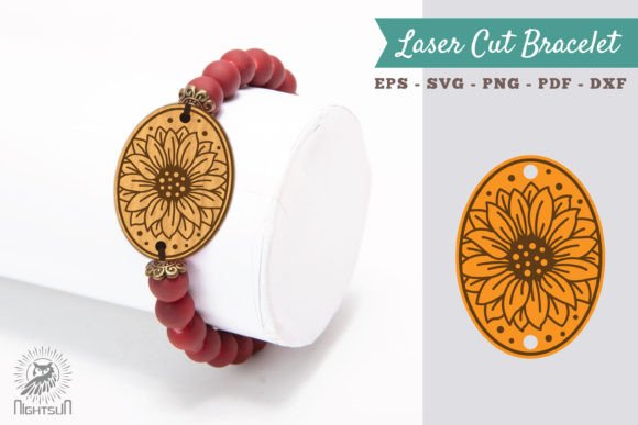 Download Sunflower Laser Cut Bracelet SVG - Bracelet Collection
