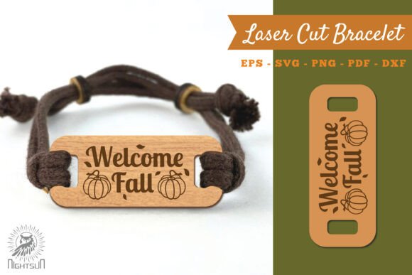 Download Welcome Fall Laser Cut Bracelet SVG 1 - Bracelet Collection