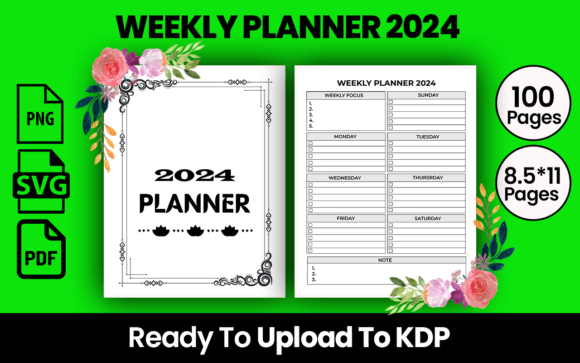 Download 2024 WEEKLY PLANNER KDP INTERIOR - Premium Resources