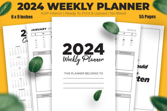 Download 2024 Weekly Planner KDP Interior Design - 2024 weekly planner Collection