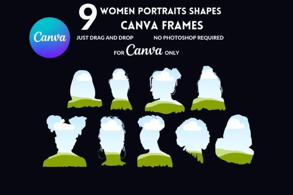 Download Female Portrait Frames Canva - Frames canva Collection