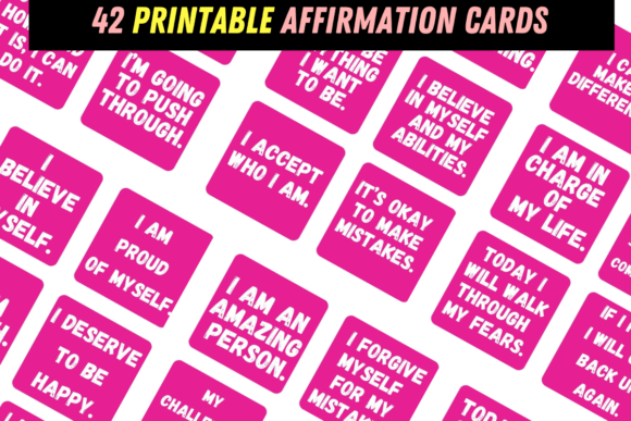 Download Pink Affirmation Cards - Pink affirmation cards Collection