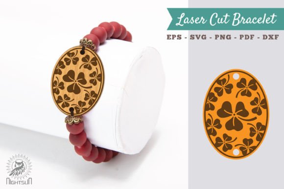 Download Shamrock Laser Cut Bracelet SVG - Bracelet Collection
